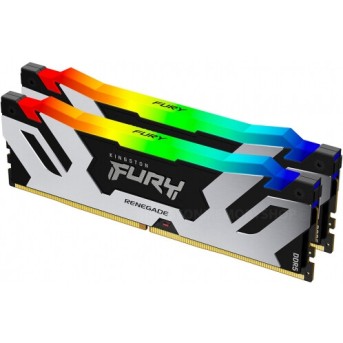 ОЗУ Kingston Renegade Silver RGB 32Gb (16x2) 6400MHz DDR5 DIMM, CL32, 1.25v, KF564C32RSAK2-32 в Metoo.kz - Metoo (1)