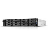 Сетевое хранилище ASUSTOR AS7112RDX, 12 Bay NAS, Quad-Core 3.4GHz CPU, 4 GbE Ports, 8GB RAM DDR4, 2U + Rail