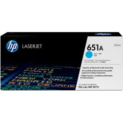 Голубой картридж с тонером HP 651A, голубого цвета 16 000 страниц для Color LaserJet, CE341A..