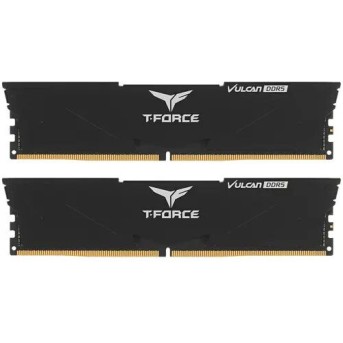 Комплект модулей памяти TeamGroup Team T Force Vulcan DDR5 64Gb (32x2), 6000MHz, CL38, FLBD564G6000HC38ADC01, Black - Metoo (1)