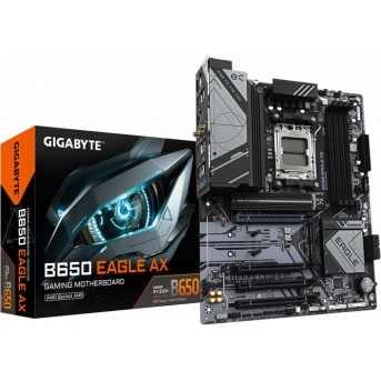 Сист.плата Gigabyte B650 EAGLE AX, B650, 4xDDR5, PCI-E4 x16, 1xPCI-E x1, 1xM.2, 6xSATA, HDMI, DPx1,Wi-Fi6E,LAN2.5GbE,BOX в Metoo.kz - Metoo (1)