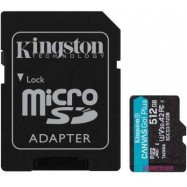 Карта памяти Kingston 512GB microSDXC Canvas Go Plus 170R A2 U3 V30 Card, с адаптером, SDCG3/512GB