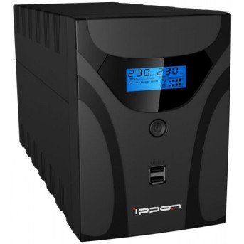 ИБП Ippon Smart Power Pro II 1600, 1600VA, 960Вт, AVR 162-290В, 6(2)хС13, управление по USB/<wbr>RS-232, RJ-45, LCD - Metoo (1)