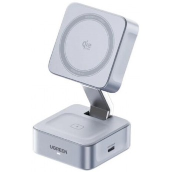Беспроводная зарядка Ugreen W752 55960B 2-in-1/25W Magnetic Wireless Charger в Metoo.kz - Metoo (1)