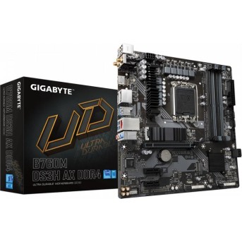Сист.плата Gigabyte B760M DS3H AX 1.2, B760, 1700, 2xDDR4, PCI-Ex16, 2xPCI-Ex1, 2xM.2, 4xSATA, 2xDP, HDMI, BOX - Metoo (1)