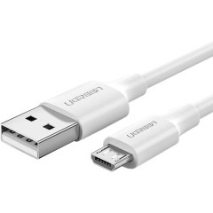 Кабель Ugreen US289 Micro USB Male To USB 2.0 A Male Cable 1M (White), 60141