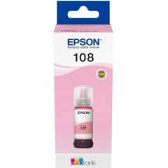 Контейнер с светло-пурпурными чернилами Epson 108 C13T09C64A/ЖЕЛТАЯ НАКЛЕЙКА..