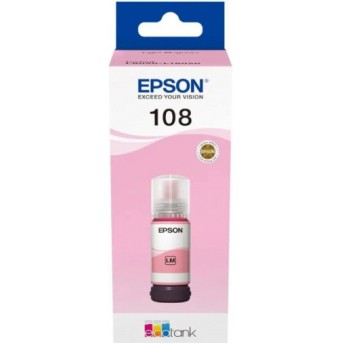 Контейнер с светло-пурпурными чернилами Epson 108 C13T09C64A/ЖЕЛТАЯ НАКЛЕЙКА в Metoo.kz - Metoo (1)