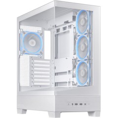 Корпус для ПК ASUS A31 PLUS TG ARGB Panoramic Design Case, BTF Support, WHITE