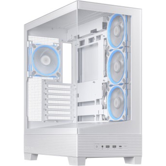 Корпус для ПК ASUS A31 PLUS TG ARGB Panoramic Design Case, BTF Support, WHITE - Metoo (1)
