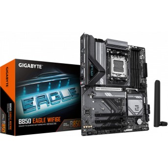 Сист.плата Gigabyte B850 EAGLE WIFI6E, AM5, 4xDDR5, PCI-E5 x16, 3xM.2, SATA6, HDMI, DPx2, Wi-Fi6E, LAN1GbE, BOX в Metoo.kz - Metoo (1)