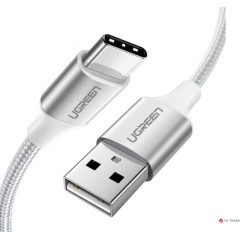Кабель UGREEN US288 USB-A 2.0 to USB-C Cable Nickel Plating Aluminum Braid 1.5m (White)