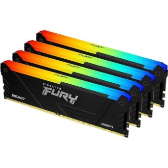 ОЗУ Kingston FURY Beast RGB 128Гб (32x4, )DIMM DDR4, 3600MT/<wbr>s, CL18, 1.35В, KF436C18BB2AK4/<wbr>128 - Metoo (1)