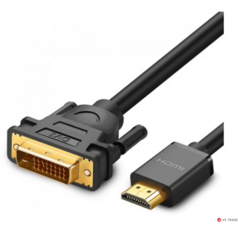 Кабель UGREEN HD106 HDMI to DVI Cable 2m (Black), 10135 - Metoo (1)