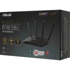 Маршрутизатор ASUS RT-BE58U BE3600,Wi-Fi 7,2GHz quad-core CPU,2.5G RJ45 WAN,Smart AiMesh,4K-QAM,RJ45 Gb LANx4,USB3.1
