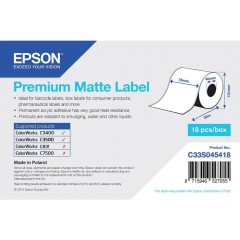 Матовые этикетки C33S045418 Epson 76mm x 35m..