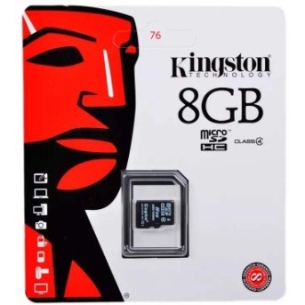 Карта памяти MicroSD 8GB Class 4 Kingston SDC4/<wbr>8GBSP - Metoo (1)