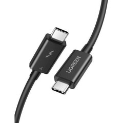 Кабель UGREEN US501 USB-C to USB-C Thunderbolt 4 Cable 0.8m (Black), 30389