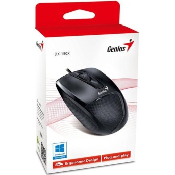 Мышка Genius RS2,DX-150X,USB,BLACK,G5 31010231100 - Metoo (1)