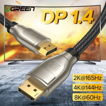 Кабель Ugreen DP112 DisplayPort 1.4, 8K, 3m (Black) 60844 - Metoo (1)