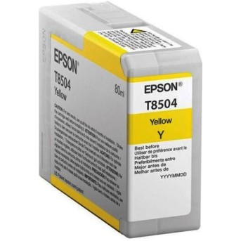 Картридж струйный Epson C13T850400 Yellow T850400 UltraChrome HD ink 80ml в Metoo.kz - Metoo (1)