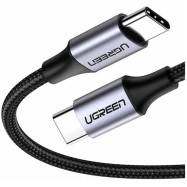 Кабель UGREEN US261 USB 2.0 C M/M Round Cable Nickel Plating Aluminum Shell 2m (Gray Black)..