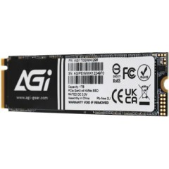 Твердотельный накопитель AGI, AI298, 1000Gb, R2590, W2050, M2, NVMe, PCIe Gen3, AGI1T0GIMAI298-CB, Retail