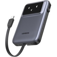 Пауэрбанк UGREEN PB764 45329 10000mAh mini Magnetic Robot Wls 20W(15W) USB-C With Hoder Grey