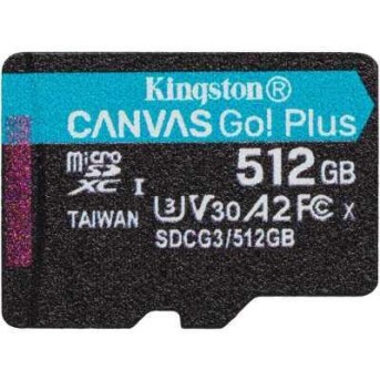 Карта памяти Kingston 512GB microSDXC Canvas Go Plus 170R A2 U3 V30 Card,без адаптера, SDCG3/<wbr>512GBSP - Metoo (1)