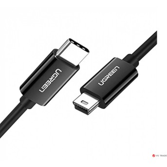 Кабель UGREEN US242 USB-C Male to Mini USB Male Nickle Plated ABS Case 2m (Black) 70873 - Metoo (1)