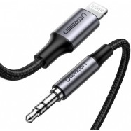 Адаптер UGREEN US315 Lightning to 3.5mm Audio Adapter Aluminium Braided, 2m, 70862