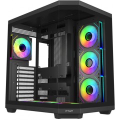 Корпус FSP U580-BA, ULTRA Tower ATX, ATX(BTF), M-ATX, Mini-ITX, VGA up to 415mm, 7xARGB FAN, Black