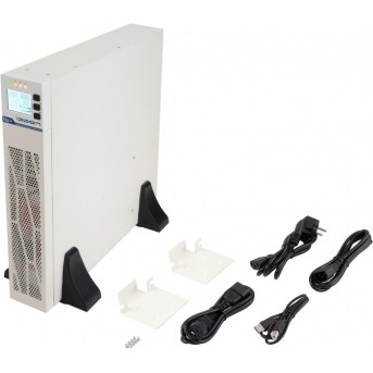 ИБП Ippon Na+ RTA 2000 2000W/Rack online/батарея 12V 4,8Ah*6/USB-B /RS-232/EPO/8 IEC/ЖК-дисплей/поддержка SNMP/Белый в Metoo.kz - Metoo (1)