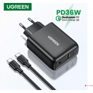 Зарядное устройство Ugreen CD170 USB-A+USB-C 36W Wall Charger, 10217