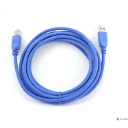 Кабель USB 3.0 Pro Gembird CCP-USB3-AMBM-6, AM/BM, 1.8м, экран, синий, пакет