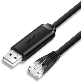 Кабель UGREEN CM204 USB 2.0 to RJ45 Console Cable 3m 60813 в Metoo.kz - Metoo (1)