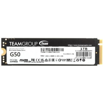 Твердотельный накопитель TeamGroup G50, 1Tb, M2, PCIe 4.0 x4, NVMe 1.4, 5000/4800Mb/s,TM8FFE001T0C129 в Metoo.kz - Metoo (1)