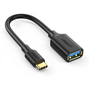 Кабель UGREEN US154 USB-C Male to USB 3.0 A Female Cable (Black) в Metoo.kz - Metoo (1)