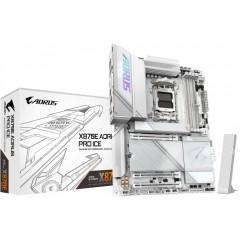Сист.плата Gigabyte X870E AORUS PRO ICE, AM5, 4xDDR5, PCI-E5 x16, 3xM.2, SATA6, HDMI, DPx3, Wi-Fi6E, LAN2.5GbE, BOX