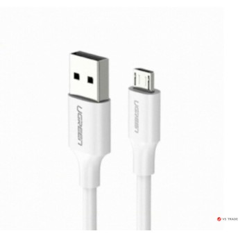 Кабель Ugreen US289 Micro USB Male To USB 2.0 A Male Cable 2M (White), 60143 - Metoo (1)