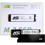 Твердотельный накопитель AGI AI828, 2Tb PCIe Gen4, Read 7400Mb/s, Write 6700Mb/s, Retail