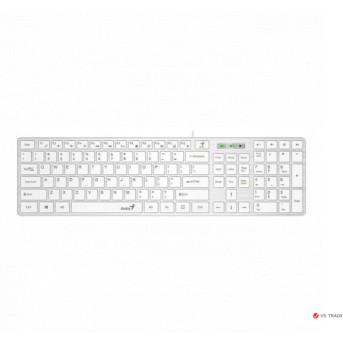 Клавиатура Genius RS2,SlimStar 126,RU,USB,WHITE 31310017410 - Metoo (1)