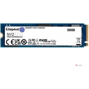 Твердотельный накопитель SSD Kingston NV2 500G M.2 2280 NVMe PCIe 4.0, Read Up to 3500, write Up to 2100, SNV2S/<wbr>500G - Metoo (1)