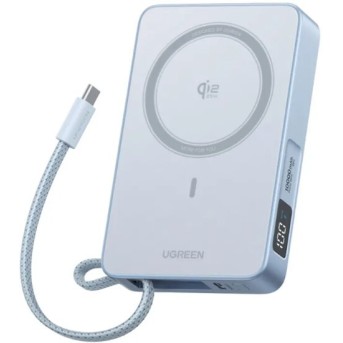 Пауэрбанк Ugreen PB773 65958B 10000mAh 30W 1C + 25W Magnetic Wireless Power Bank with 1* 30W Build-in Cable в Metoo.kz - Metoo (1)