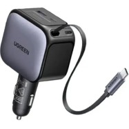 Автомобильное ЗУ Ugreen EC604 145W 2C1A Fast Car Charger with Retractable Cable,55910B..