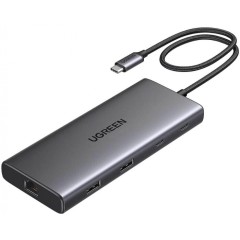 HUB CM639 USB-C to USB-A 3.2+USB-A 3.0+2*USB-C 3.2+2*HDMI+RJ45 Gigabit+SDamp;TF +PD port Converter 45380