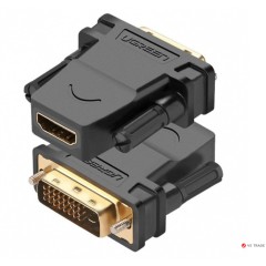 Адаптер Ugreen 20124 DVI 24+1 Male to HDMI Female Adapter Black