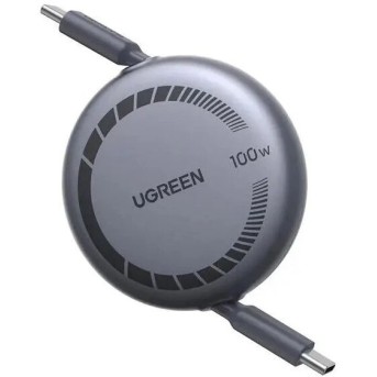 Зарядный кабель Ugreen L531 USB-C to USB-C PD Fast Charging Retractable Cable 100W Max 1m, 65904SR в Metoo.kz - Metoo (1)