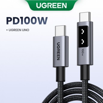 Кабель UGREEN L509 Uno USB-C/<wbr>USB-C PD Fast Charging Cable 5A Max 2m, 35512 - Metoo (1)