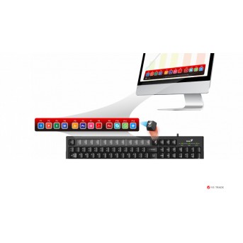 Смарт клавиатура Genius Smart KB-100, Black, USB, KAZ, Длина кабеля 1.5 M, 31300005414 - Metoo (3)